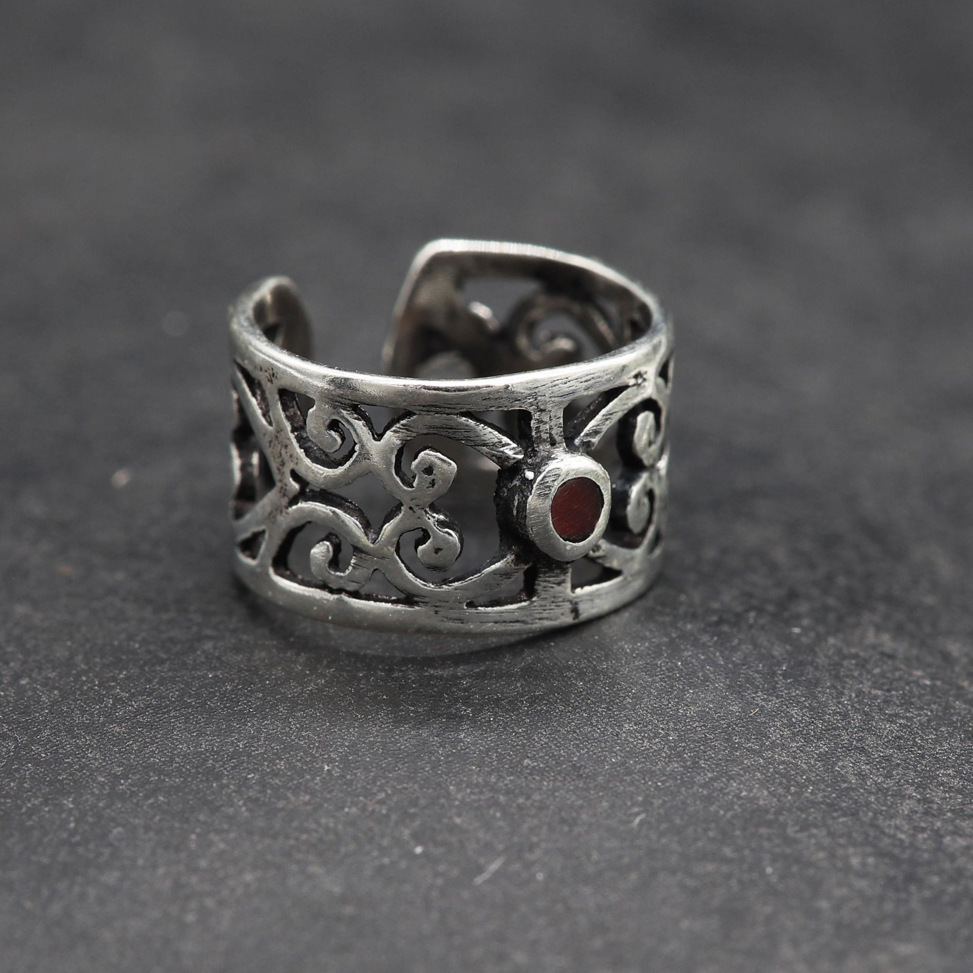 Silber Ohrklemme mit Karneol Ohrschmuck