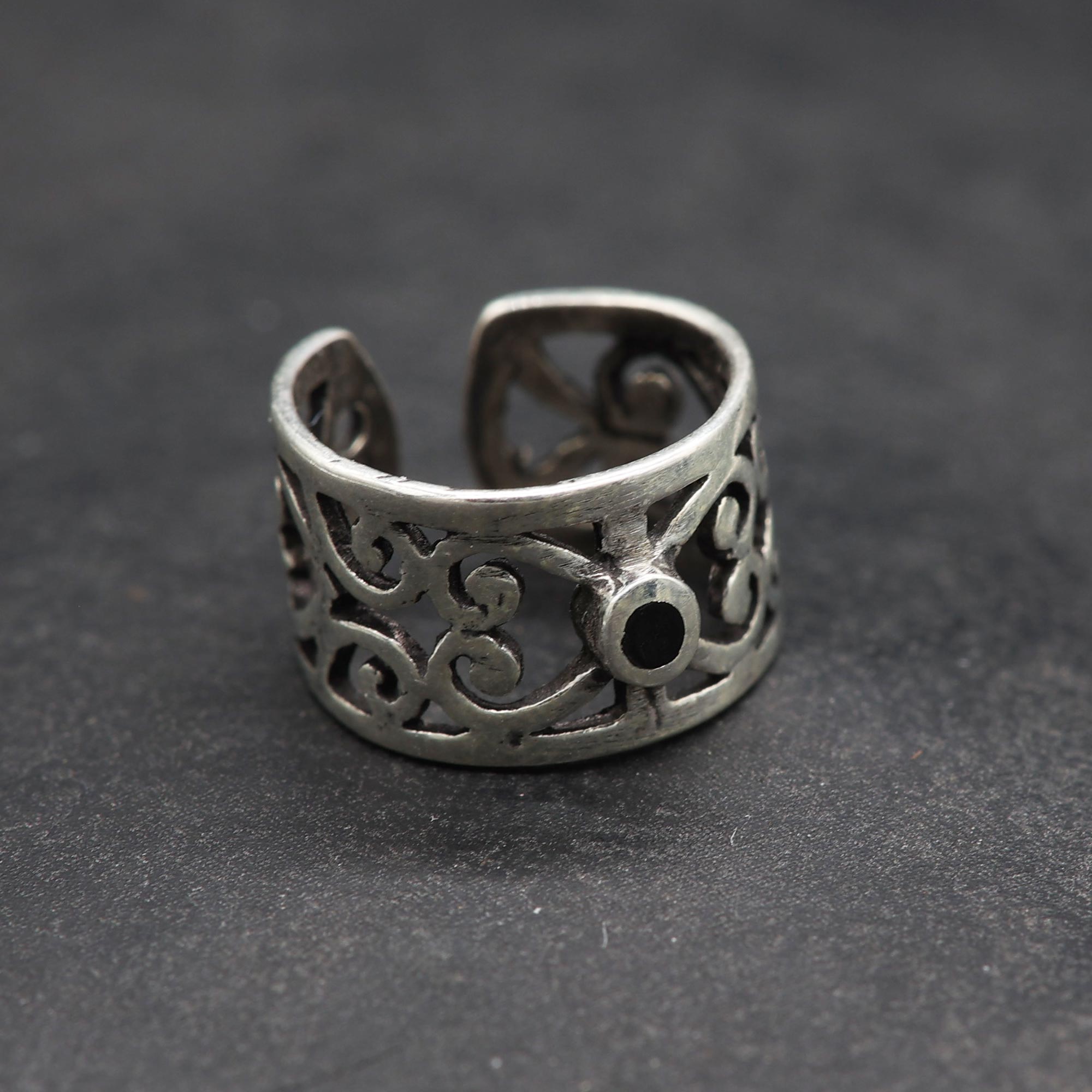 Ohrklemme Onyx Silber Ohrschmuck Haarschmuck