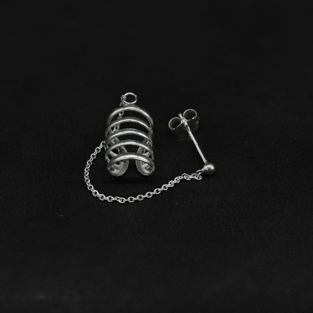 Ohrklemme schlicht 5er-ringe mit Ohrstecker Ohrschmuck