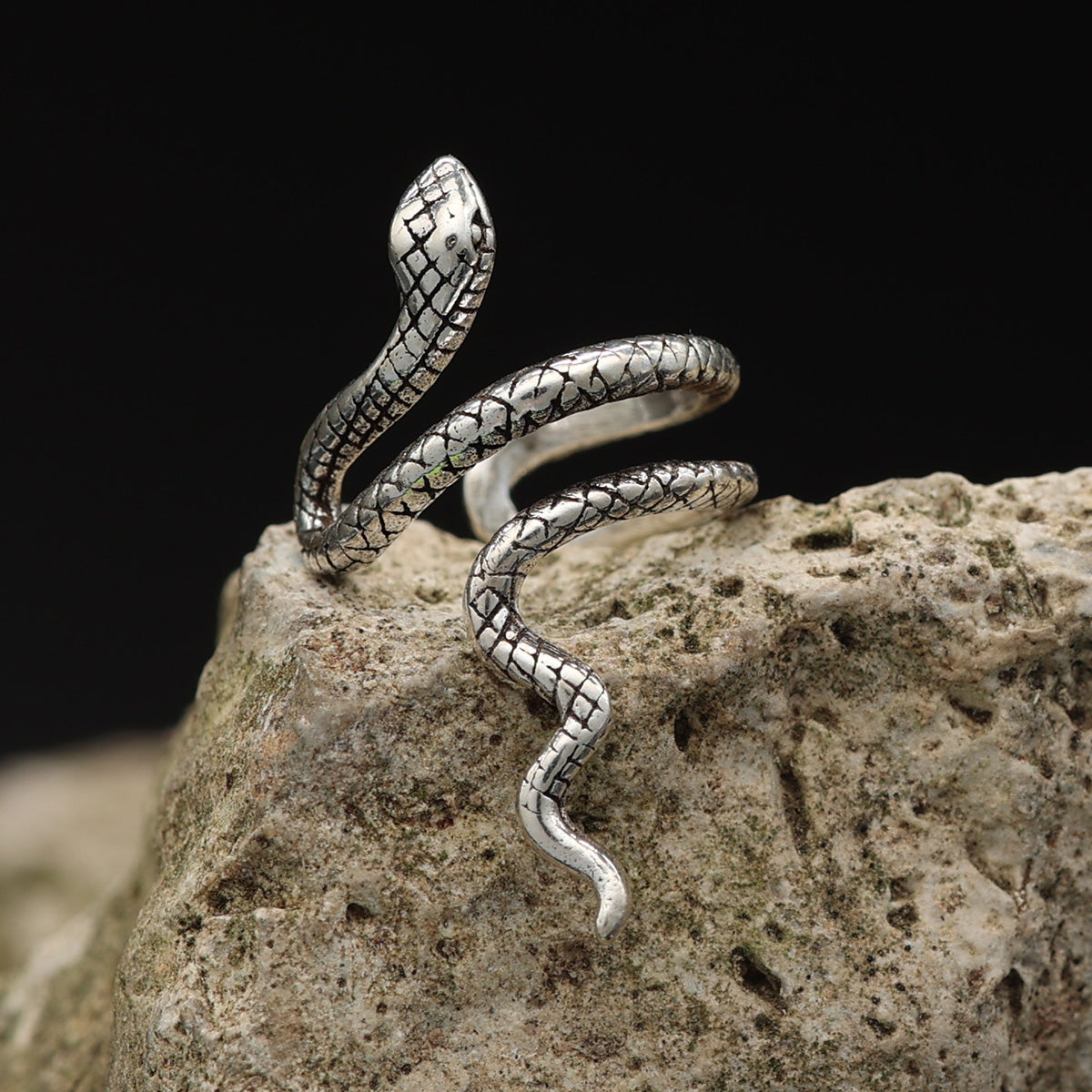Snake ear cuff, 925 sterling silver earrings
