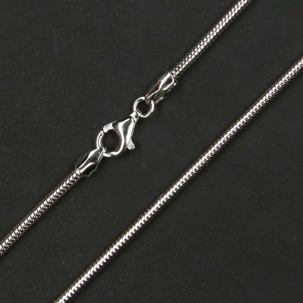 Schlangenkette Rhodiniert Silberkette diverse Längen