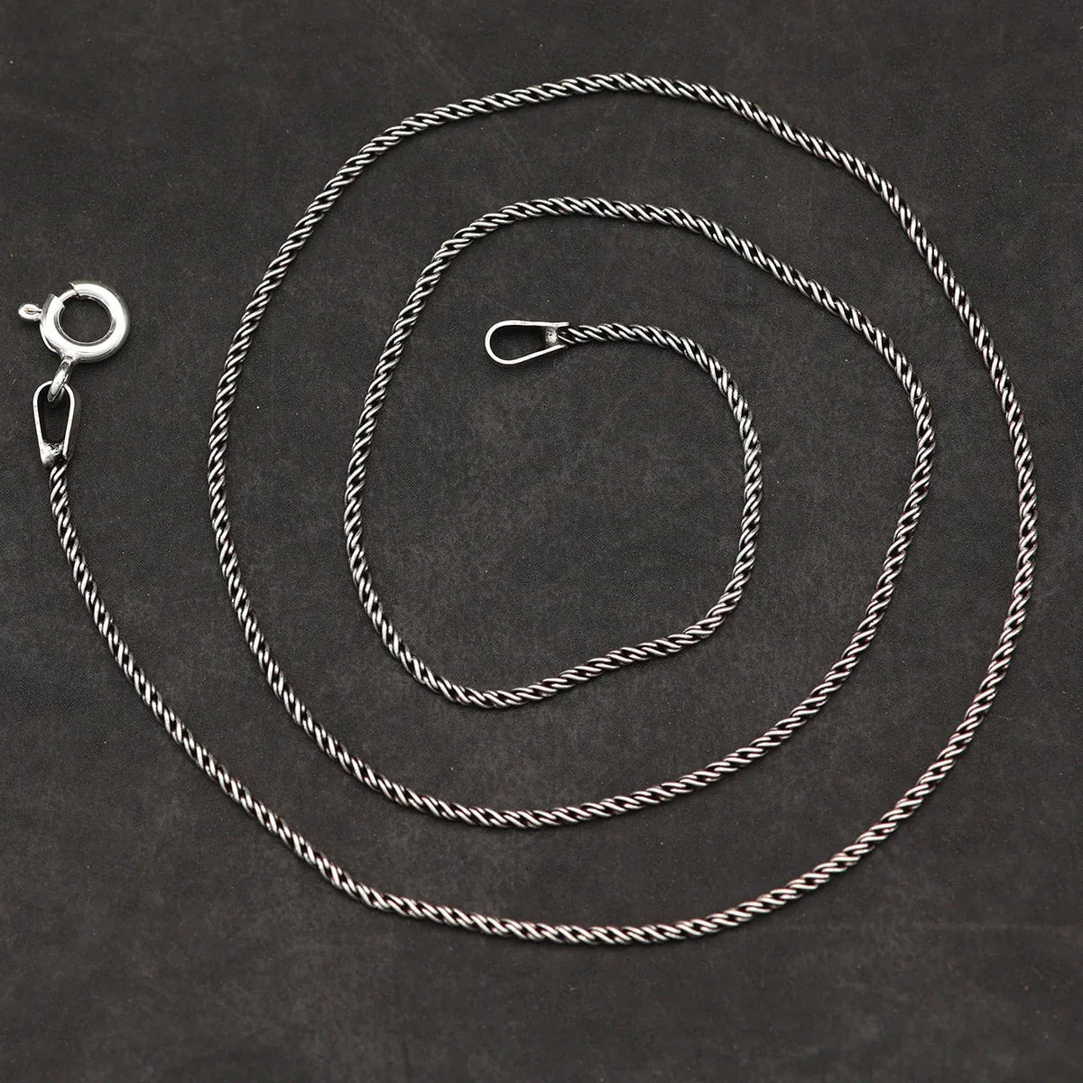 Gedrehte Halskette 925 Silber zeitlosen Damen Schmuck