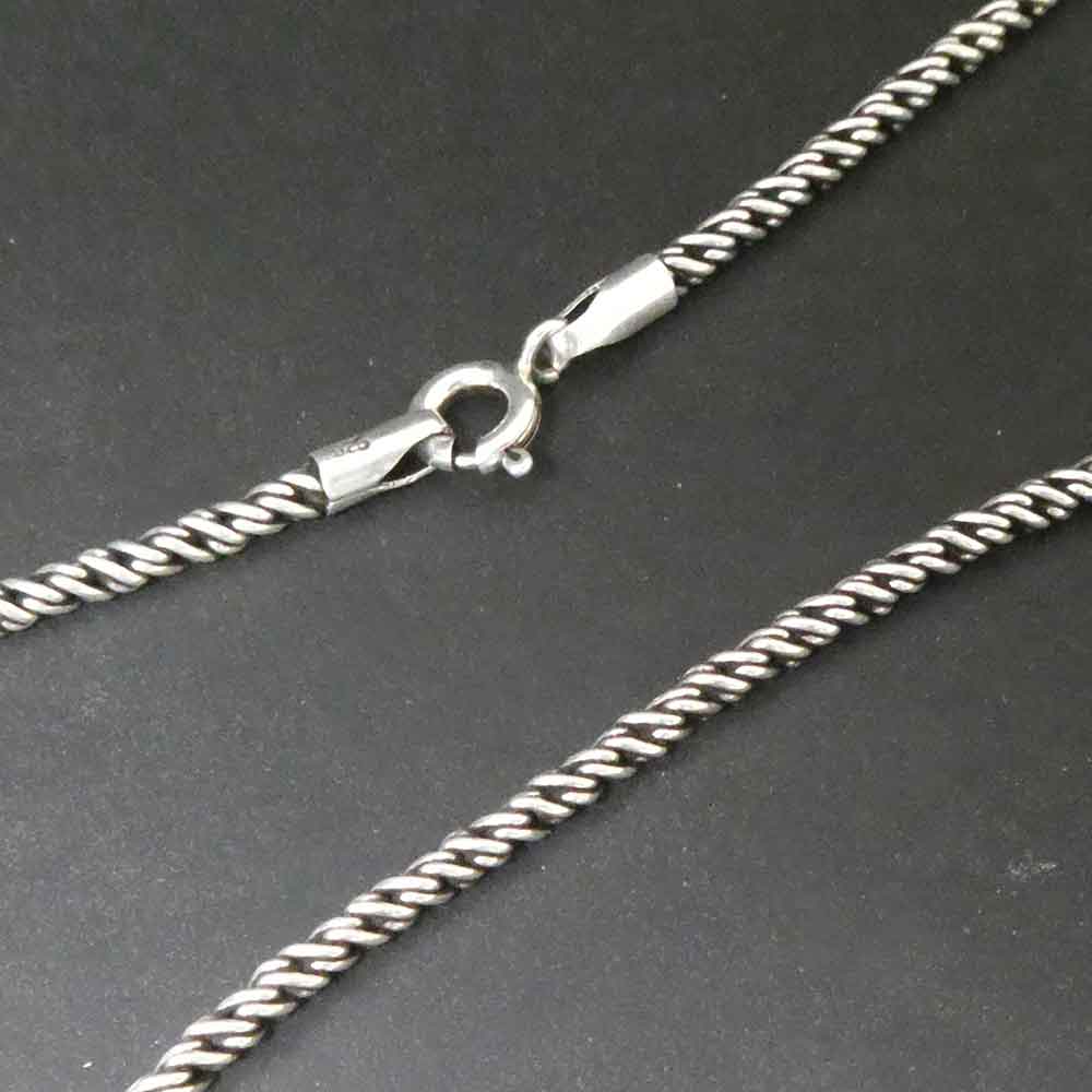 Silberkette Kordelkette Halskette 925er Silber Stabil Damen Herren