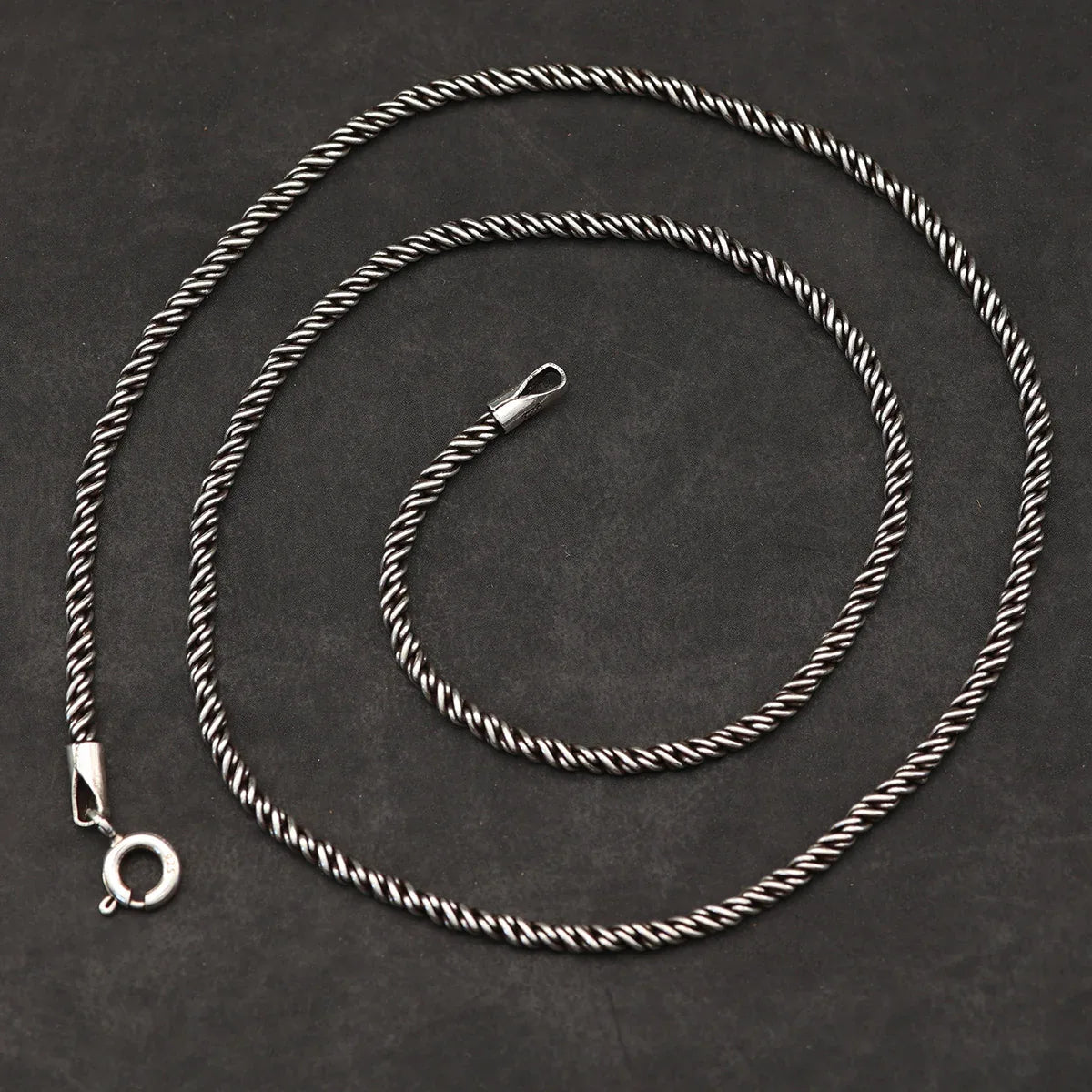 Silber Halskette gedreht Kette 925 Silberschmuck