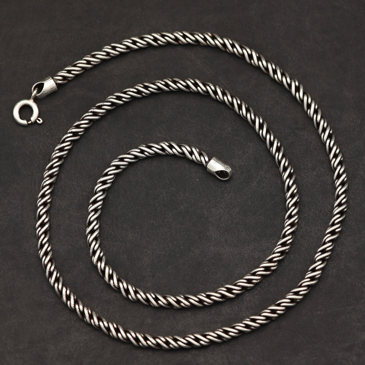 Silberkette gedreht 3 mm Halskette 925 Silber