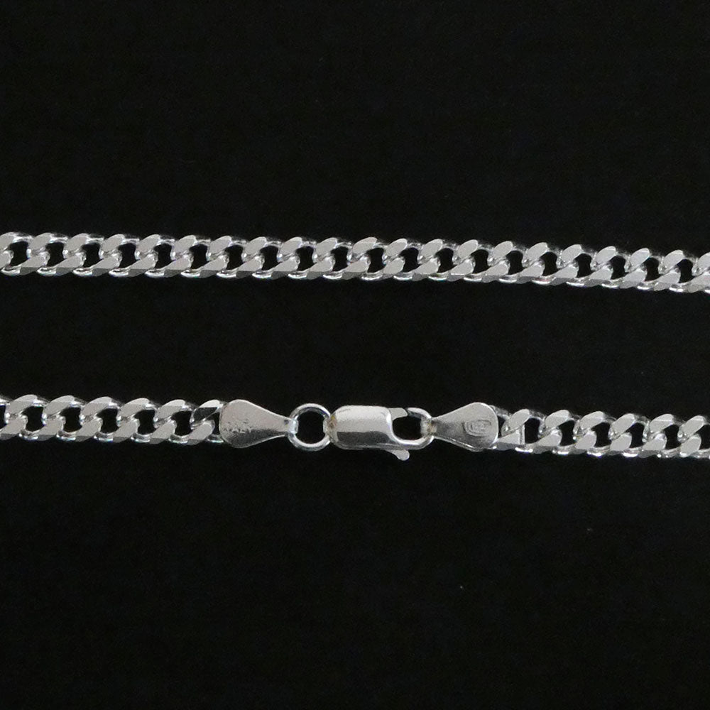 Panzerkette elegant aus 925 Silber ideale Silberkette für Herren