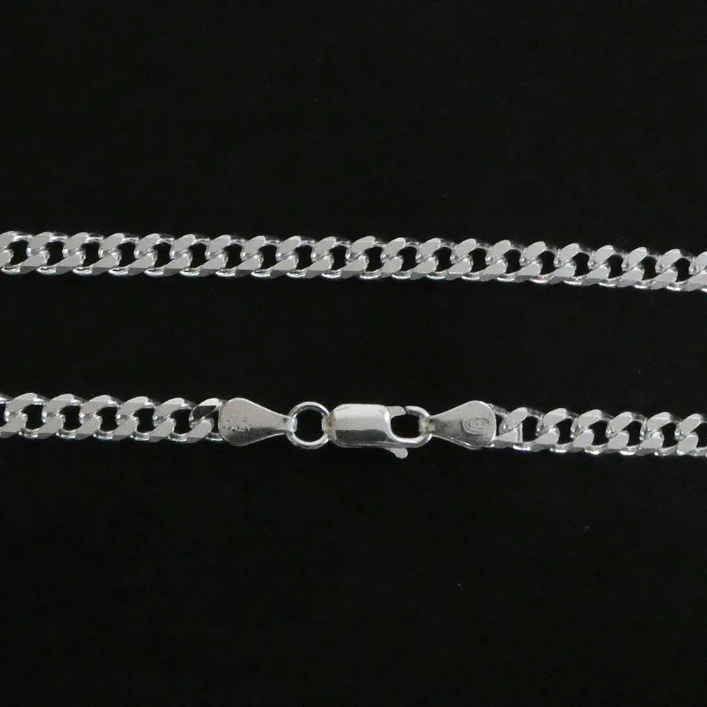 Panzerkette elegant aus 925 Silber ideale Silberkette für Herren