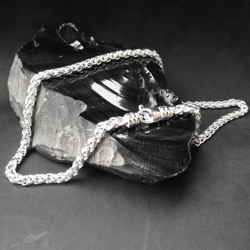 Weizenkette 925 Silber Silberkette Halskette dick