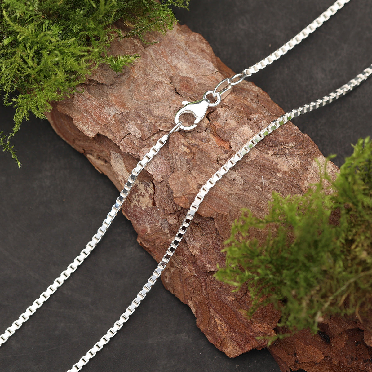 Venezianerkette 925er Silber Frauen Halskette Kinder Männer diamantiert 4-seitig