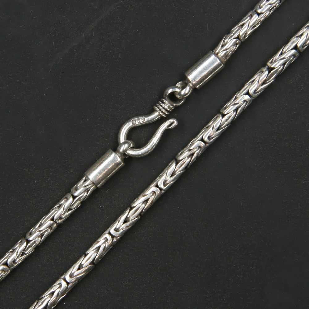 Königskette Schmuck Silberkette 2,5mm Damen Halskette Handarbeit 925 Silber