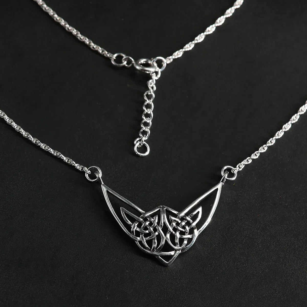 Keltische Halskette 925 Silber Damen Collier längenverstellbar edler Halsschmuck