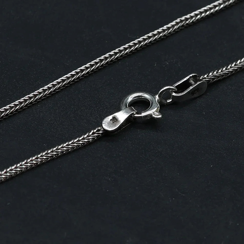 Halskette Damen Vierkant 925 Sterlingsilber - vierkant Profil