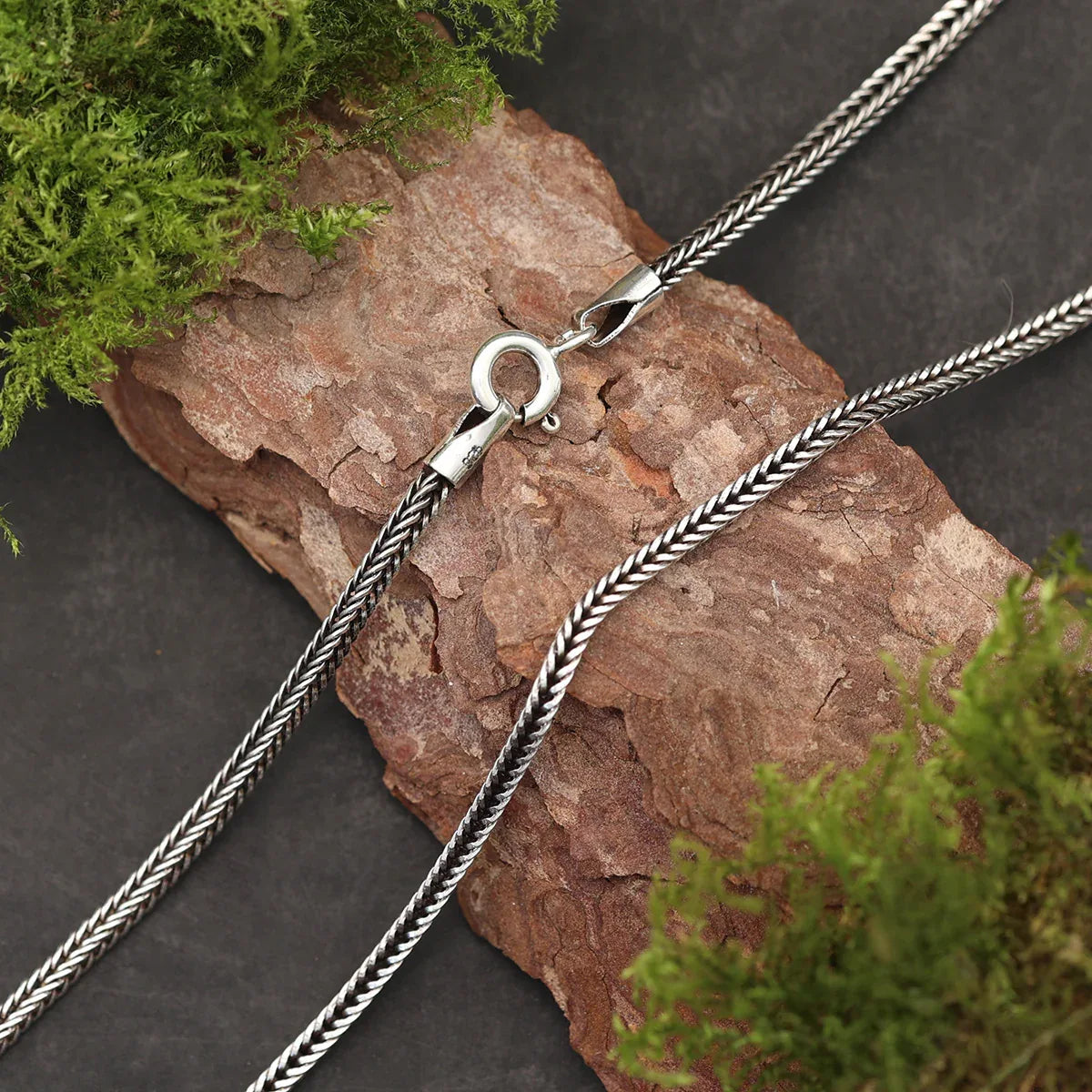 Halskette "Fischgräte" 1,8 mm Vierkant Silberkette 925 Silber