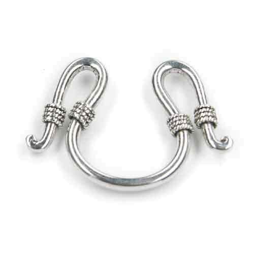 Silberketten Verschluss M-Haken Zusatz Verschluss