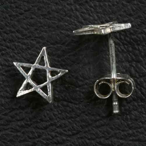 Pentagramm Ohrstecker keltischer Ohrschmuck 925 Silber