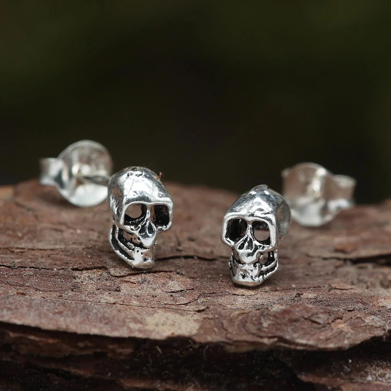 Totenkopf Ohrringe Silber Ohrschmuck Skull