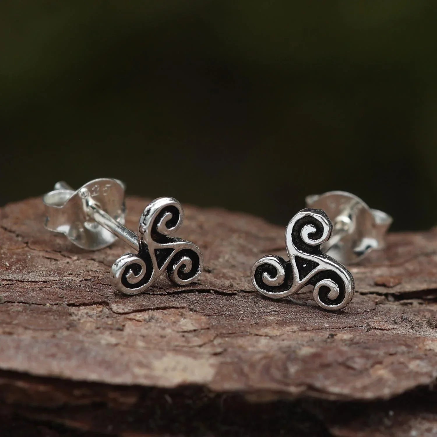 Trikel Ohrringe Silber Ohrschmuck keltisch