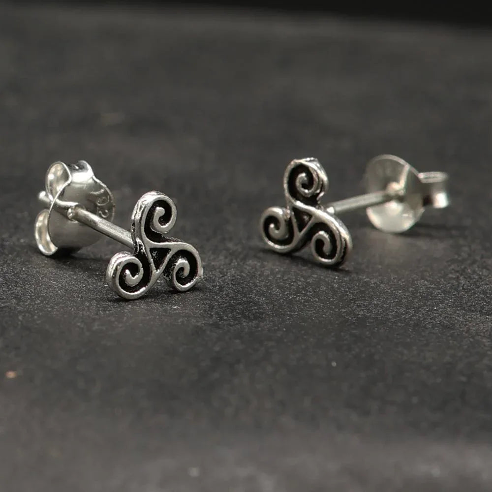 Triskel keltischer Silber Ohrschmuck zeitloses Symbol Ohrring mystisch