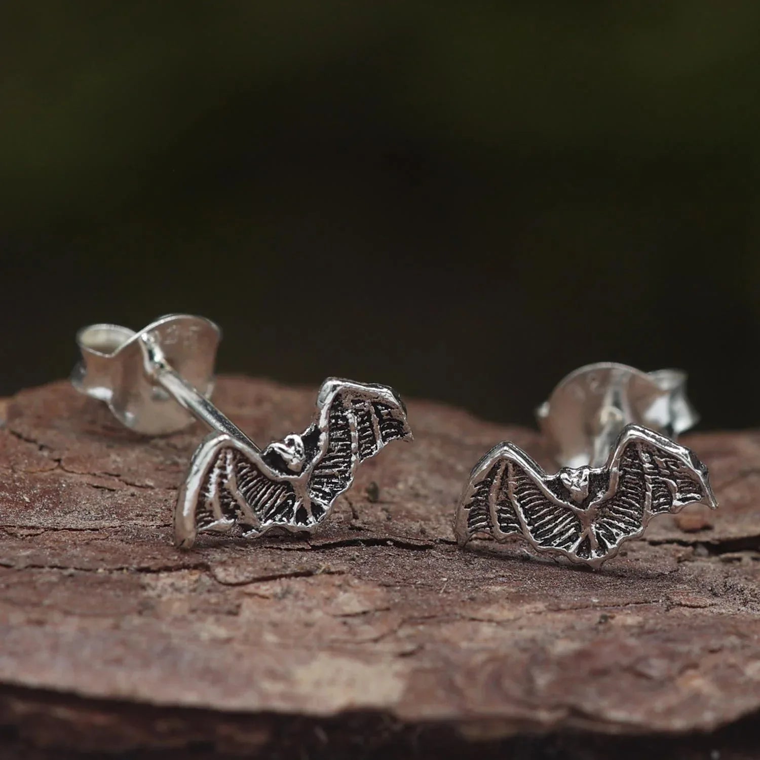 Fledermaus Ohrringe Silber Ohrschmuck Gothic