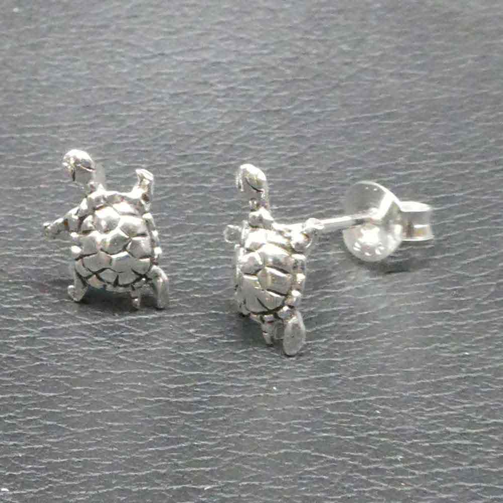 Schildkröte Ohrstecker Ohrschmuck Silber