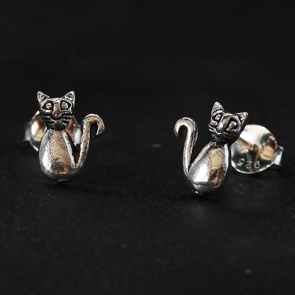 Katzze 925 Silber Ohrstecker Ohrringe aus Sterlingsilber