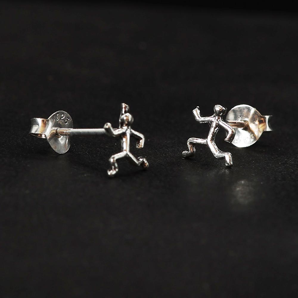 Jogger Ohrstecker Silber Ohrring 925 Sterlingsilber Ohrschmuck