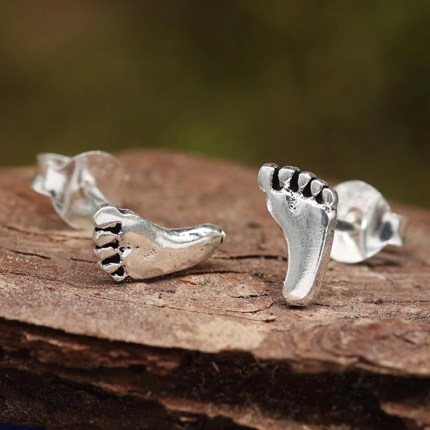 Fuß silberne Ohrstecker Sterlingsilber Ohrringe Damen