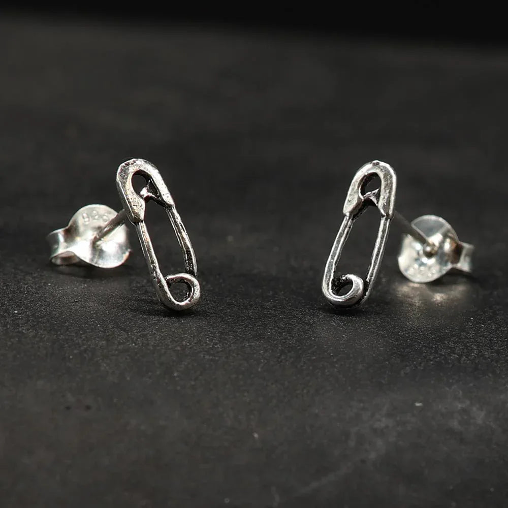 Sicherheitsnadel Schmuck Ohrstecker Silber Ohrschmuck 925 Sterlingsilber