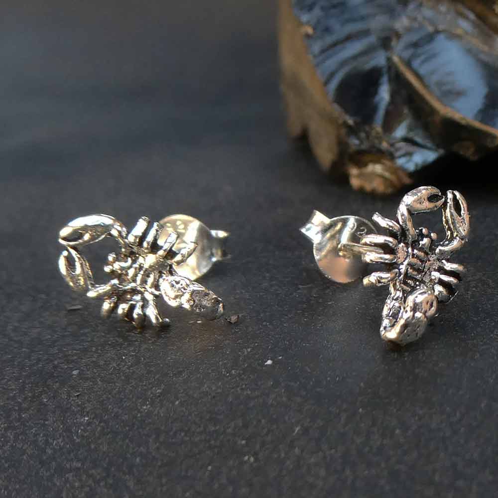 Skorpion 925 Silber Ohrstecker Schmuck Sternzeichen Ohrring