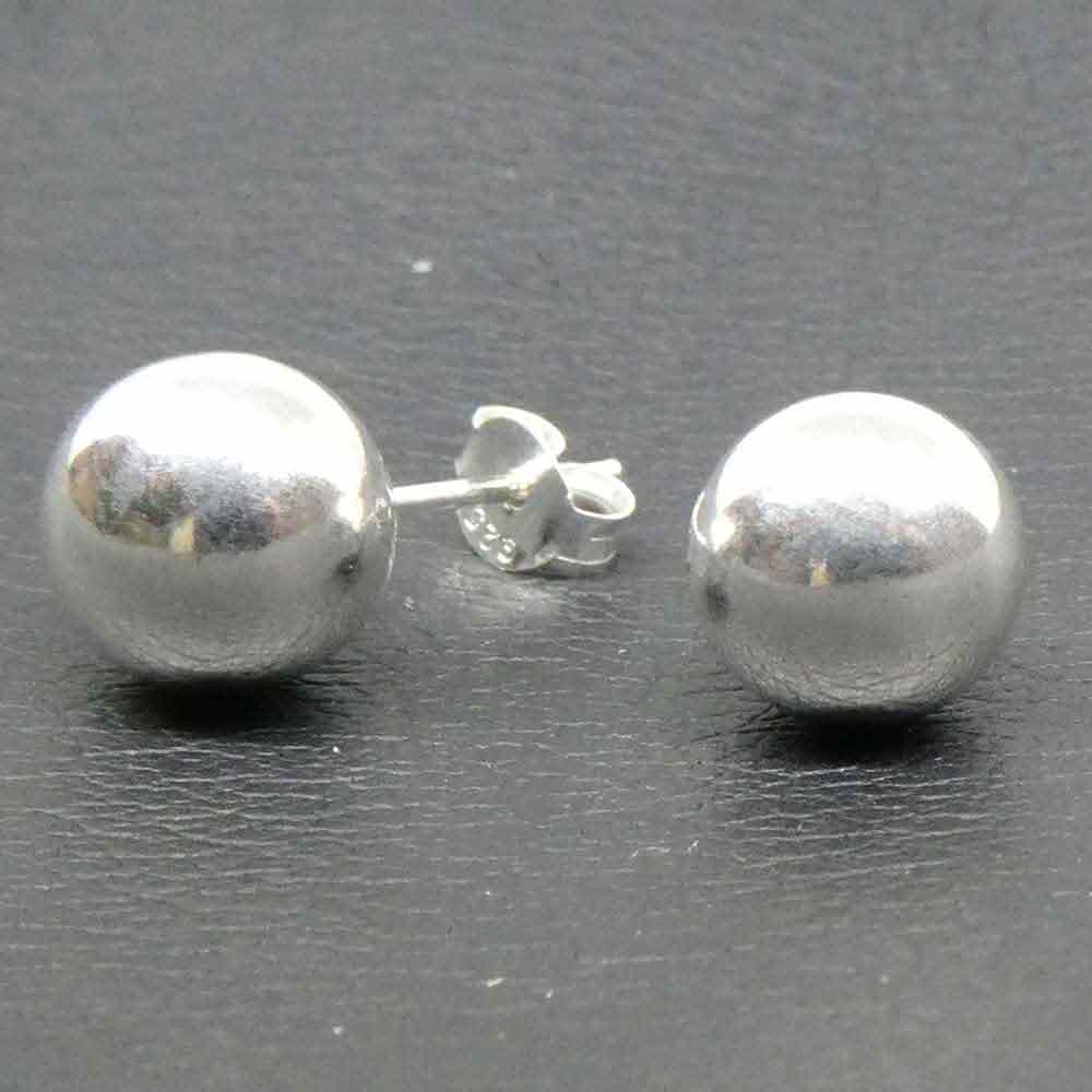 Große Kugeln Ohrstecker 925 Silber Ohrring edel auffallend