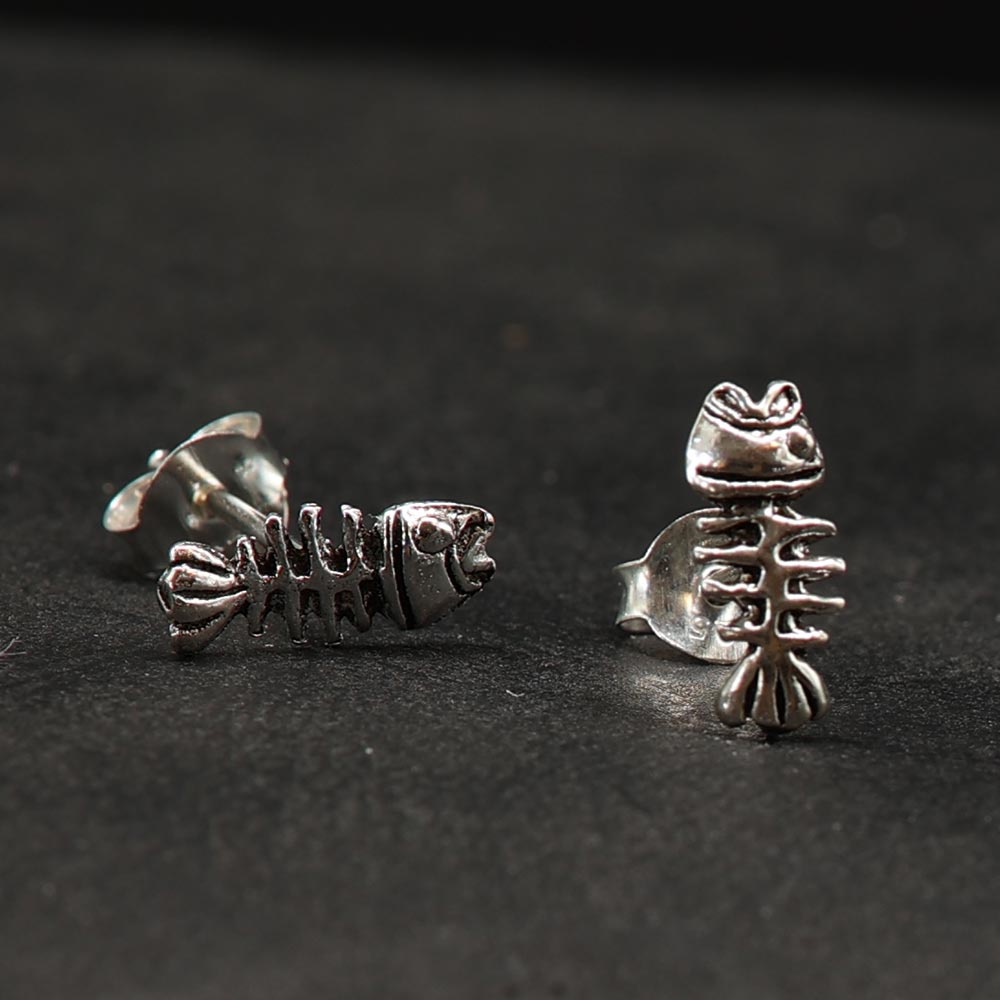 Flshbone Ohrstecker kleine Version 925 Silber Ohrring