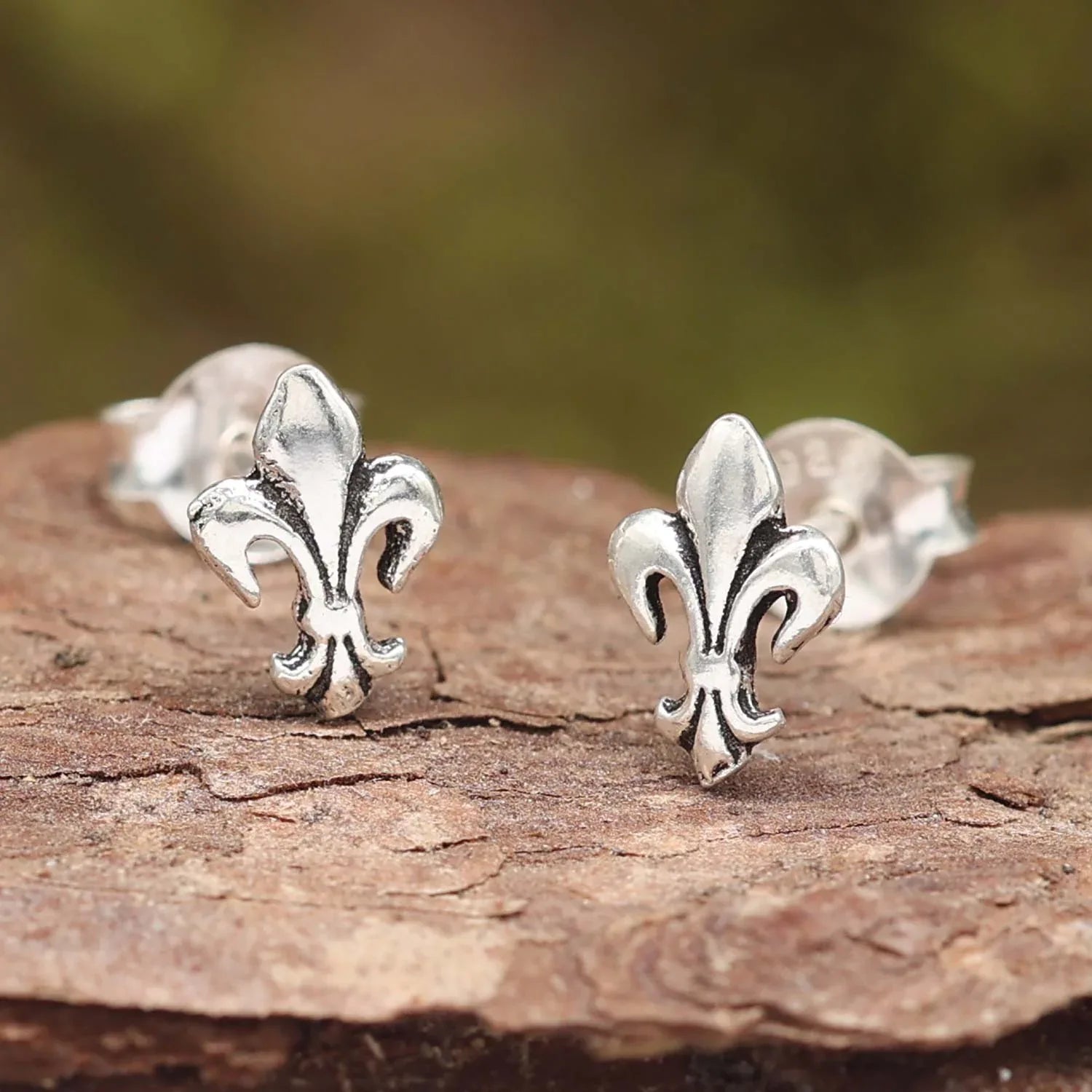 Mittelalterlilie Ohrringe Silber Ohrschmuck Mittelalter Fleur des Lys