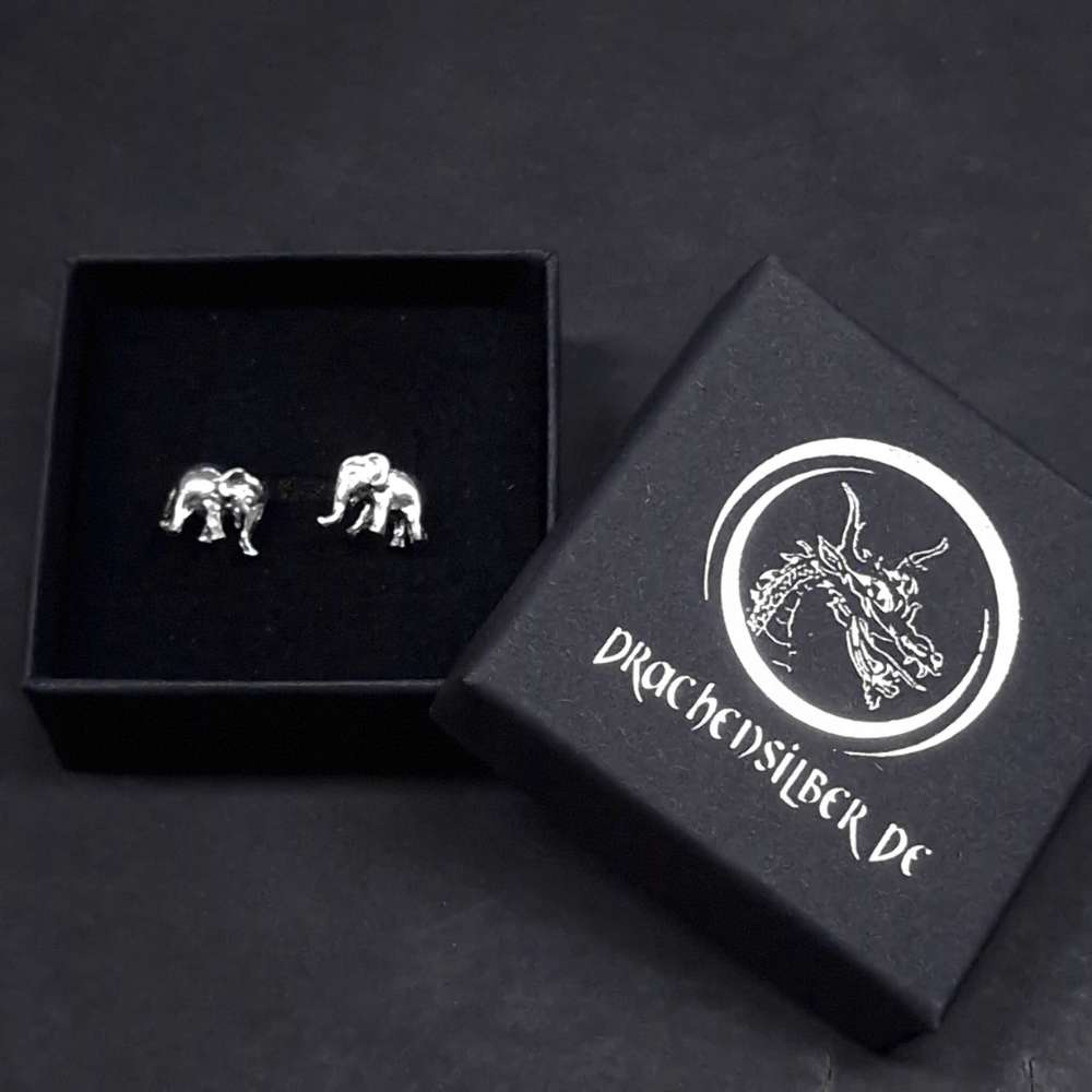 Ohrstecker 925 Silber Elefant Hochwertig gearbeitet