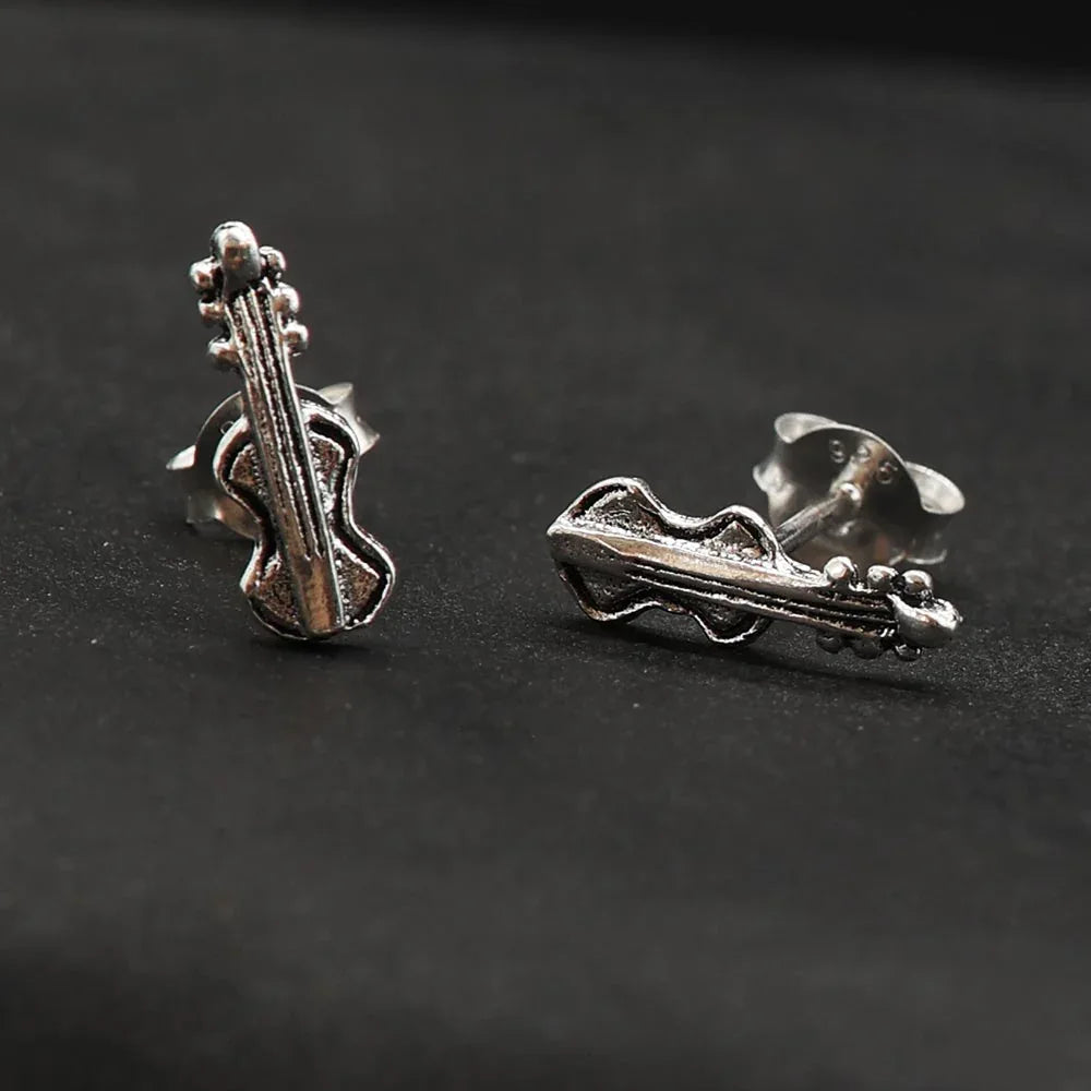 Geige Ohrstecker 925 Silber Ohrschmuck Musiker Ohrring