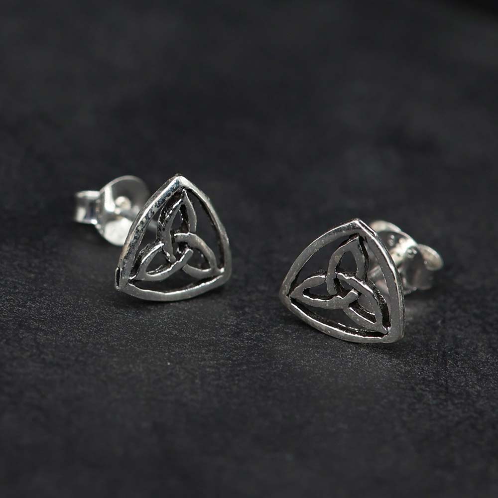 Keltische Ohrringe 925 Silber Ohrstecker Mittelalter