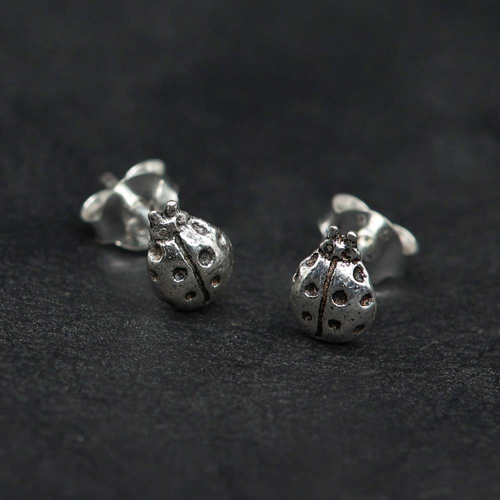 Ohrstecker Silber Marienkäfer ausgefallener Ohrschmuck