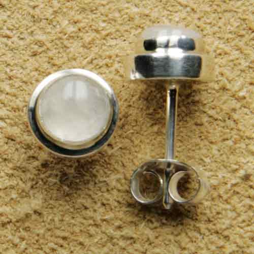 Ohrstecker Mondstein Steinschmuck 925 Silber