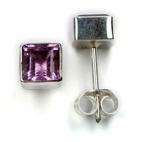 Amethyst Ohrstecker Steinschmuck Stein