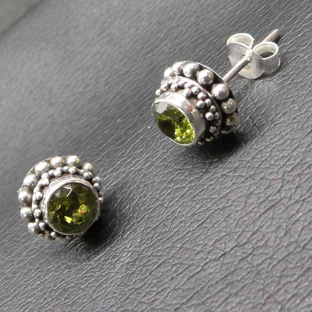 Peridot Ohrringe edle Steinschmuck Ohrstecker