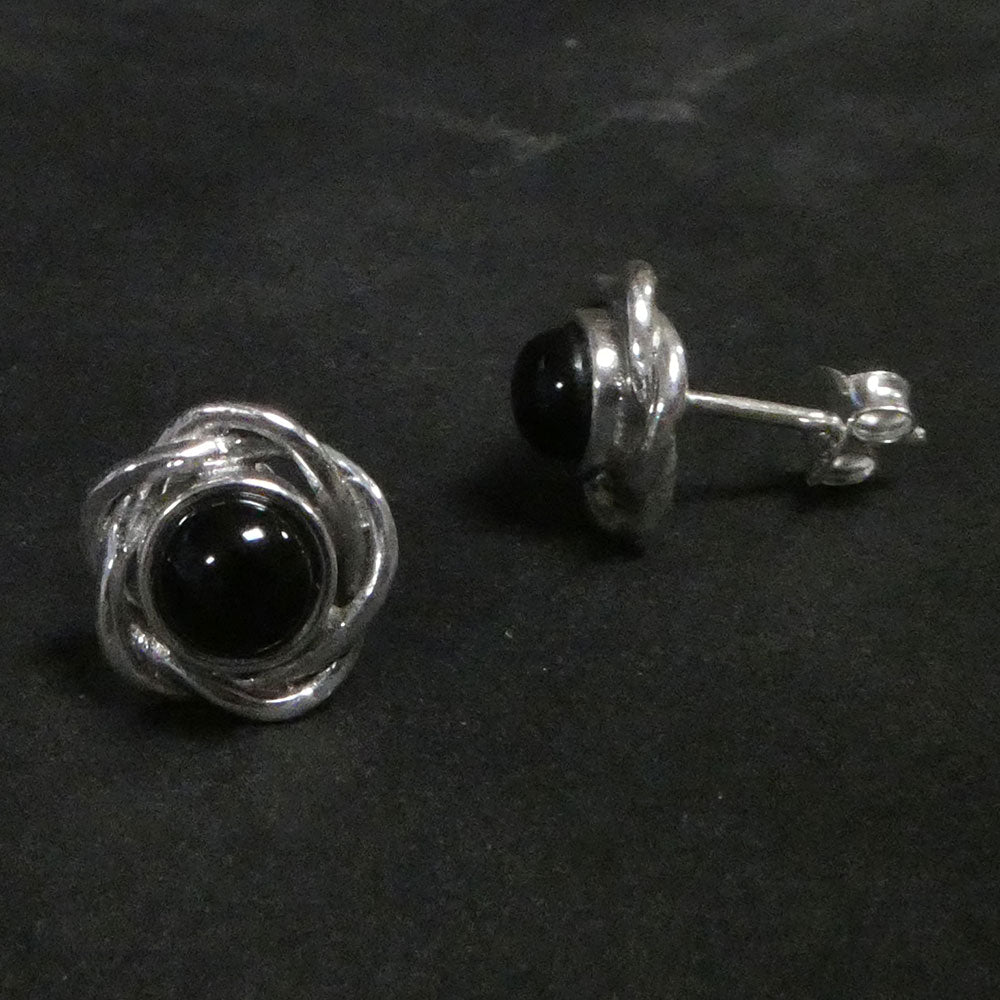 Onyx Ohrstecker 925 Siolber Damen Ohrringe edel