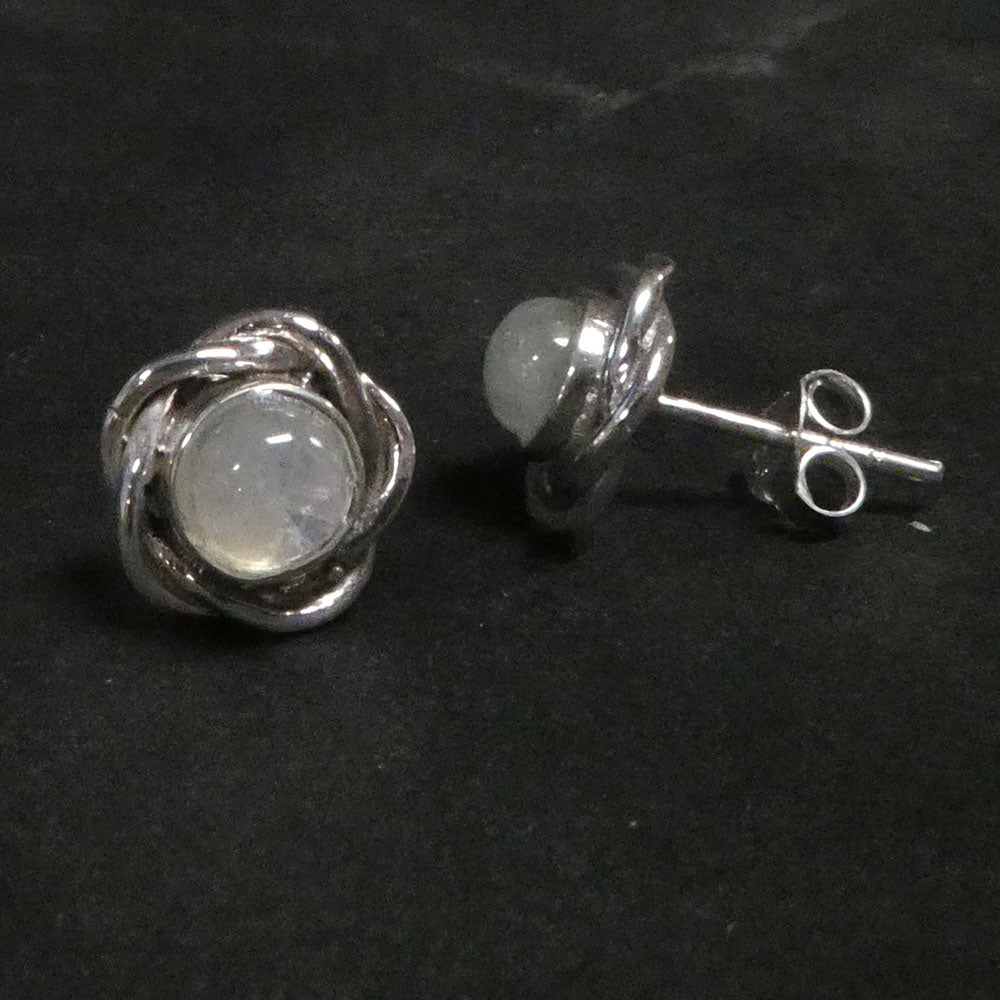 Ohrstecker Mondstein 925 Silber Damen Ohrringe Edelstein