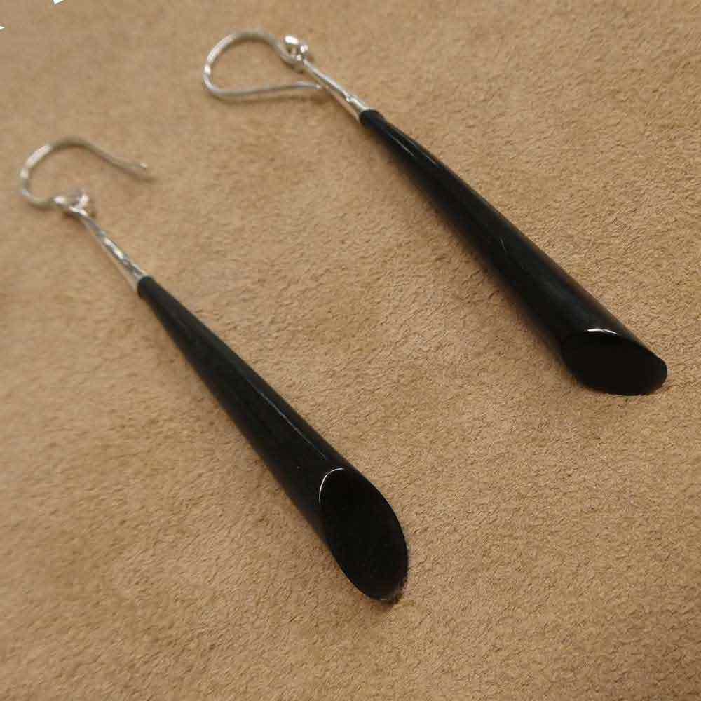 Horn Silber Ohrringe Ohrschmuck Handarbeit