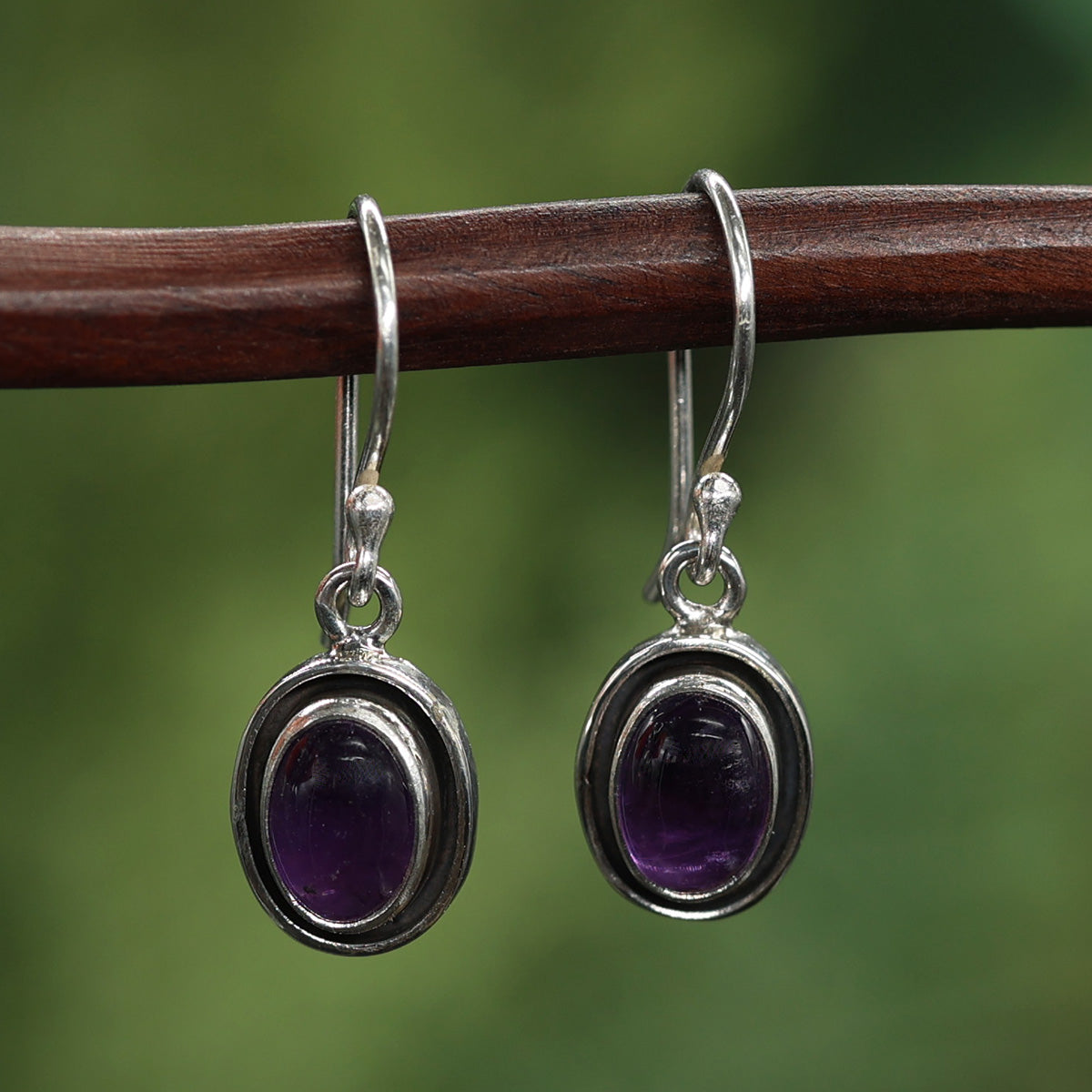 Amethyst Ohrhänger 925er Silber Ohrschmuck Einhänger