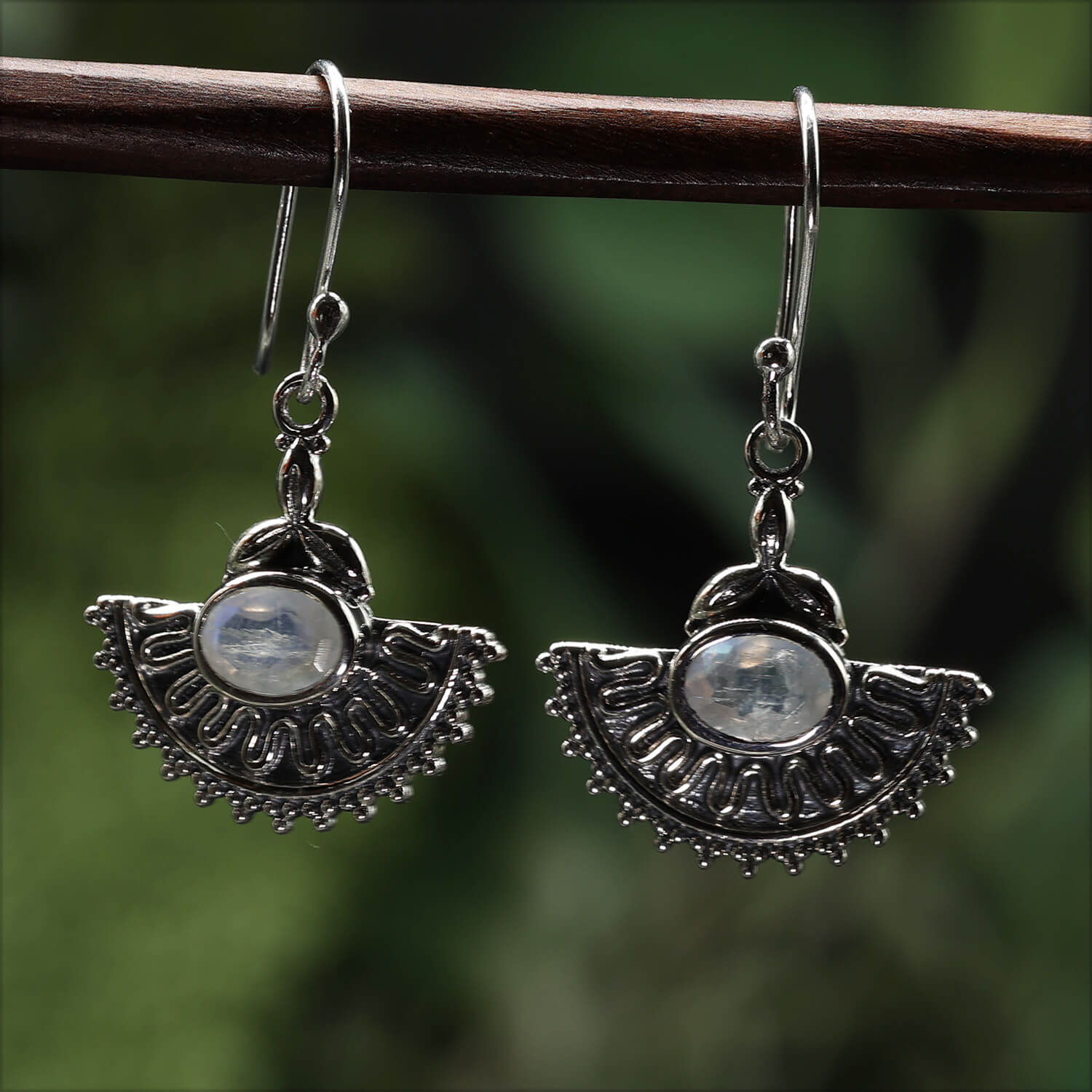 Ohrringe Mondstein Silber Ohrschmuck Steinschmuck Sterlingsilber