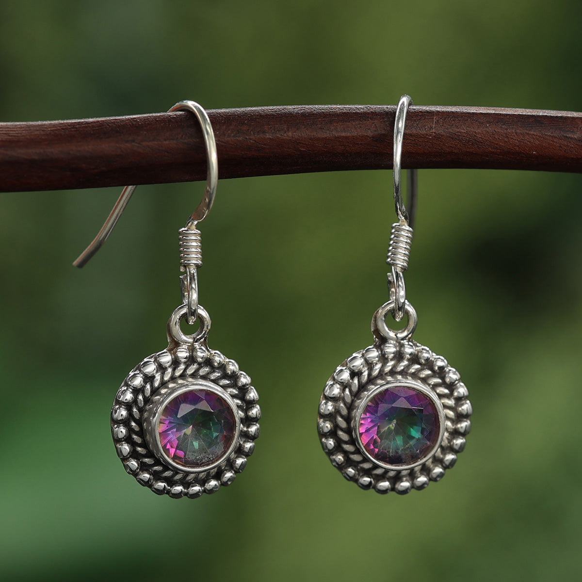 Ohrhänger Magic Quarz dezente Ohrringe Edelstein und 925 Silber