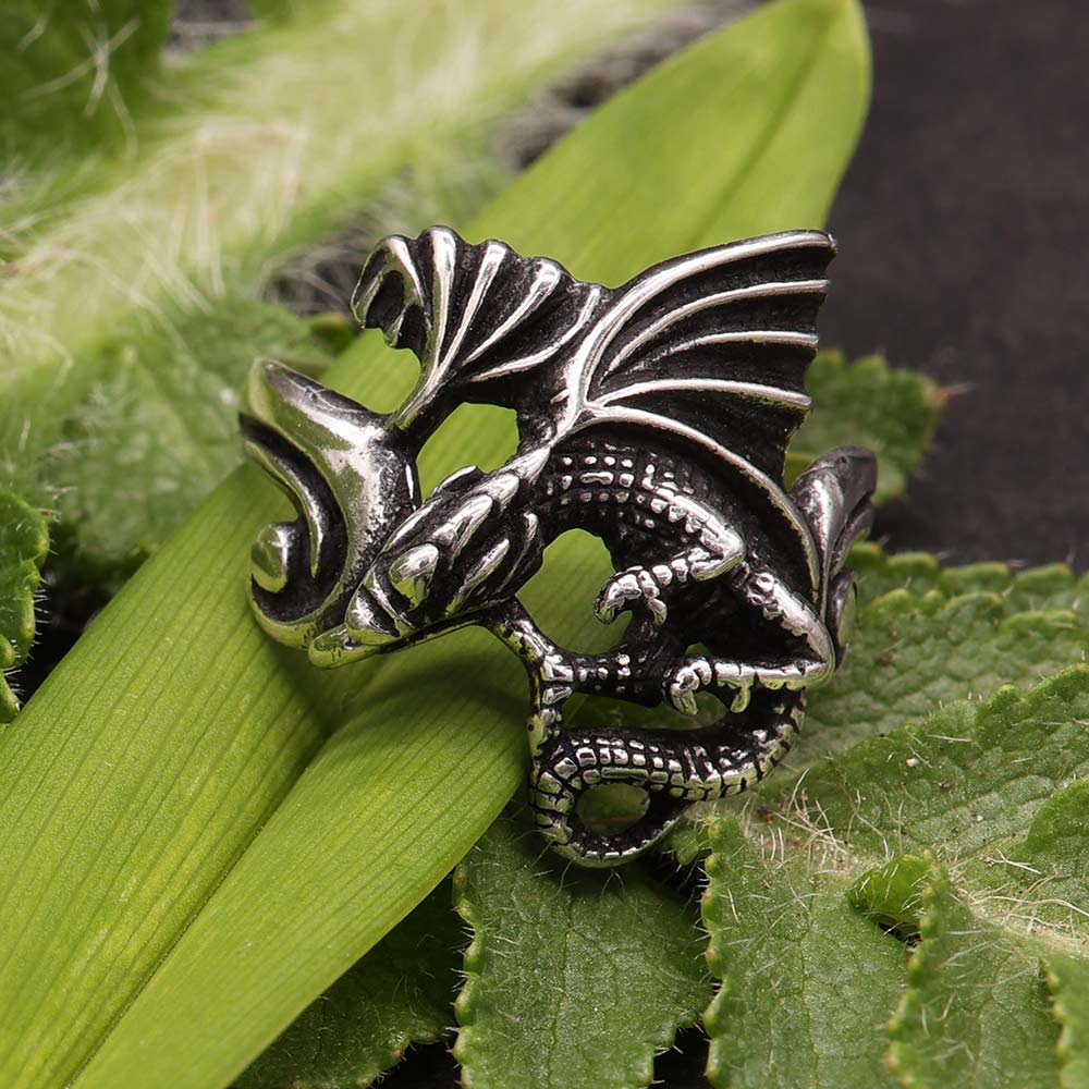 Drachen Ring 925 Silber Jungen Mädchen Sterlingsilber mystische Wesen
