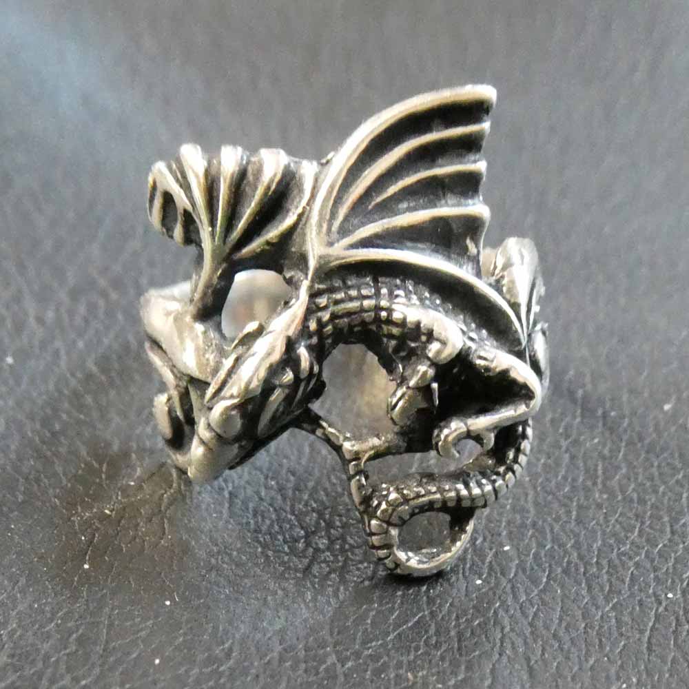 Drachenring Jugend Ring Silber