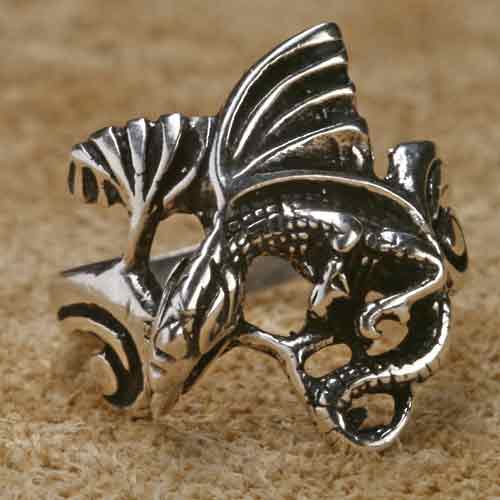Drache Silberring 925 Sterlingsilber