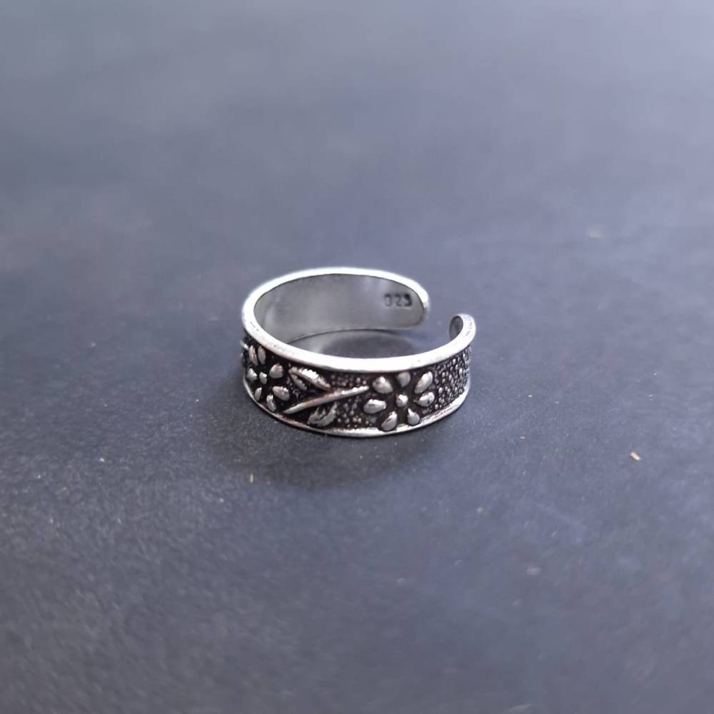 Zehenring 925 Silber mit Blumen motiv - hochwertig verarbeitet