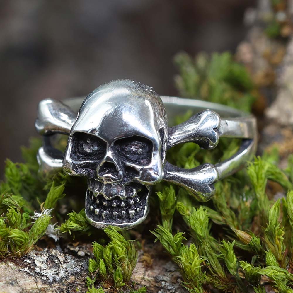 Totenkopf Ring Silber damen herren gothic schmuck